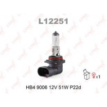 Лампа галогенная HB4 12V 51W LYNXAUTO / L12251