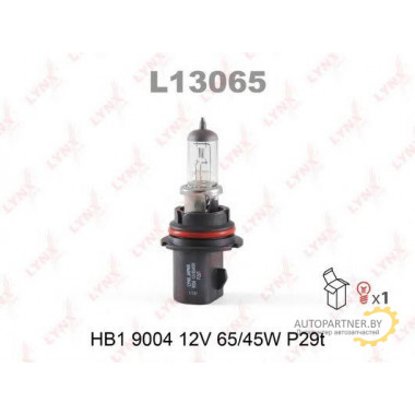 Лампа галогенная HB1 12V 65/45W LYNXAUTO / L13065