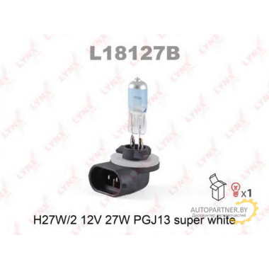 Лампа галогенная H27W/2 12V 27W LYNXAUTO / L18127B