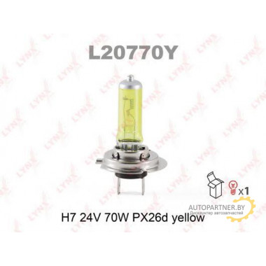 Лампа галогенная H7 24V 70W LYNXAUTO / L20770Y