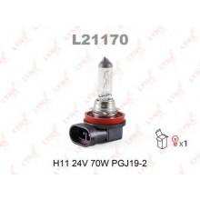 Лампа галогенная H11 24V 70W LYNXAUTO / L21170