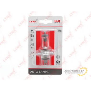 Лампа галогенная H4 24V 75/70W LYNXAUTO / L2047501