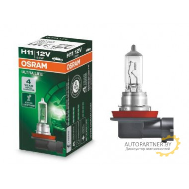 Лампа галогенная Ultra Life H11 12V 55W OSRAM / 64211ULT