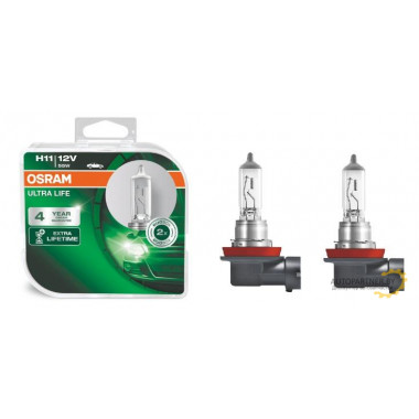 Лампа галогенная Ultra Life H11 12V 55W (2 шт.) OSRAM / 64211ULTHCB