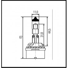 Лампа галогенная Standard H27W/1 12V 27W PHILIPS / 12059