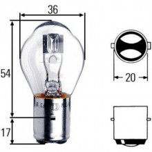 Лампа галогенная S1 12V 25/25W NARVA / 49471