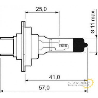 Лампа галогенная Standard H7 12V 55W NARVA / 483284000