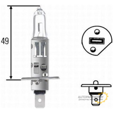Лампа галогенная RangePower +50% H1 12V 55W NARVA / 48334BL