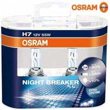 Лампа галогенная Night Breaker Plus +90% H7 12V 55W (2 шт.) OSRAM / 64210NBPHCB