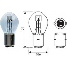 Лампа галогенная S1 6V 25/25W MAGNETI MARELLI / 002588500000