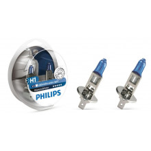 Лампа галогенная DiamondVision H1 12V 55W (2 шт.) PHILIPS / 12258DVS2