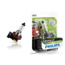 Лампа галогенная LongLife EcoVision H11 12V 55W PHILIPS / 12362LLECOB1