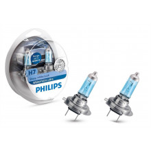 Лампа галогенная WhiteVision Ultra H7 +W5W 12V 55W (2+2 шт.) PHILIPS / 12972WVUSM