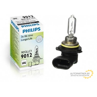 Лампа галогенная LongLife HIR2 12V 55W PHILIPS / 9012LLC1