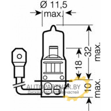 Лампа галогенная Original H3 24V 70W OSRAM / 64156