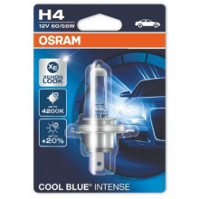 Лампа галогенная Cool Blue Intense H4 12V 60/55W OSRAM / 64193CBI01B