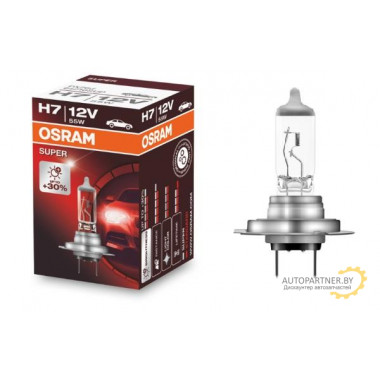 Лампа галогенная Super +30% H7 12V 55W OSRAM / 64210SUP