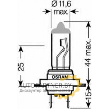 Лампа галогенная H7 12V 65W OSRAM / 64217