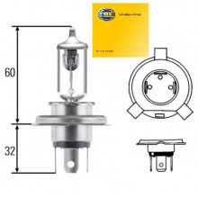 Лампа галогенная H4 12V 60/55W HELLA / 8GJ002525981