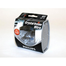 Лампа галогенная CrystalVision ultra H1 12V 55W (2 шт.) PHILIPS / 12258CVS2