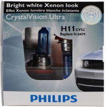 Лампа галогенная CristalVision H11 12V 55W (2 шт.) PHILIPS / 12362CVS2
