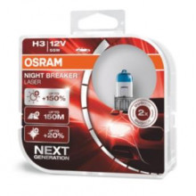 Лампа галогенная Night Breaker Laser +150% H3 12V 55W (2 шт.) OSRAM / 64151NLHCB