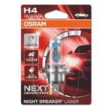 Лампа галогенная Night Breaker Laser +150% H4 12V 60/55W OSRAM / 64193NL01B