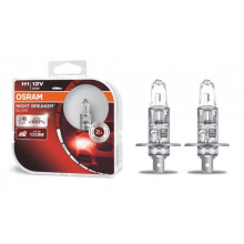 Лампа галогенная Night Breaker Silver +100% H1 12V 55W (2 шт.) OSRAM / 64150NBSHCB