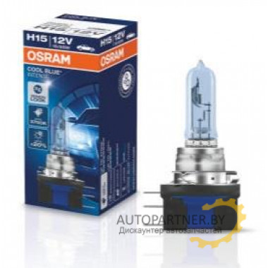 Лампа галогенная Cool Blue Intense H15 12V 15/55W OSRAM / 64176CBI