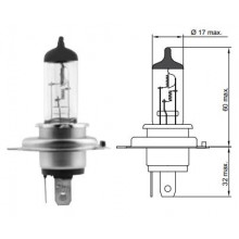 Лампа галогенная +100% More Light H4 12V 60/55W TESLA / B40401