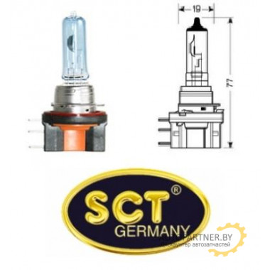 Лампа галогенная H15 12V 55/15W SCT / 209548