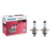 Лампа галогенная VisionPlus +60% H4 12V 60/55W (2 шт.) PHILIPS / 12342VPC2