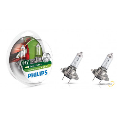 Лампа галогенная LongLife EcoVision H7 12V 55W (2 шт.) PHILIPS / 12972LLECOS2