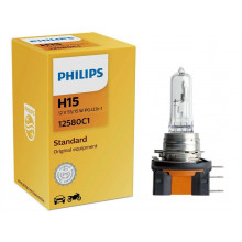 Лампа галогенная Standard H15 12V 55/15W PHILIPS / 12580C1