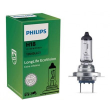 Лампа галогенная LongLife EcoVision H18 12V 65W PHILIPS / 12643LLC1