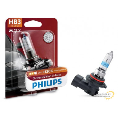 Лампа галогенная X-tremeVision G-force +130% HB3 12V 60W PHILIPS / 9005XVGB1