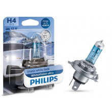 Лампа галогенная WhiteVision Ultra H4 12V 60/55W PHILIPS / 12342WVUB1