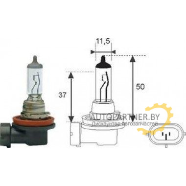 Лампа галогенная H11 12V MAGNETI MARELLI / H1112