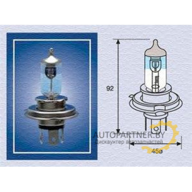 Лампа галогенная H4 12V MAGNETI MARELLI / H412XL