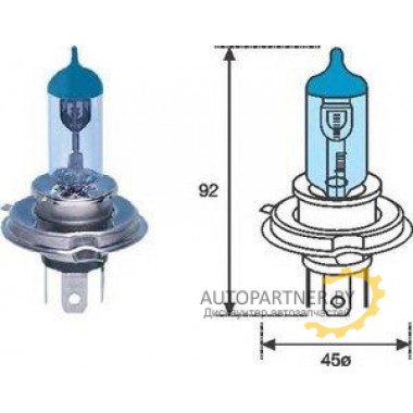Лампа галогенная H4 12V MAGNETI MARELLI / H412BL