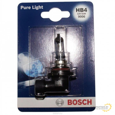 Лампа галогенная Pure Light HB4 12V 51W BOSCH / 1987301063