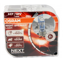 Лампа галогенная Night Breaker Laser +150% H7 12V 55W (2 шт.) OSRAM / 64210NLHCB