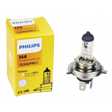Лампа галогенная Vision +30% H4 12V 60/55W PHILIPS / 12342PRC1