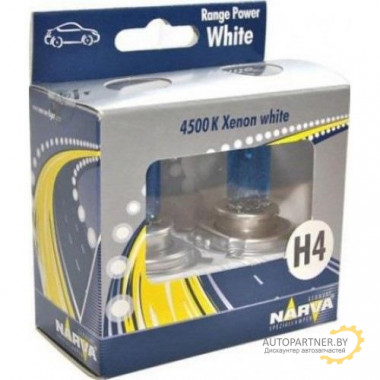 Лампа галогенная RangePowerWhite H4 12V 60/55W NARVA / 48680