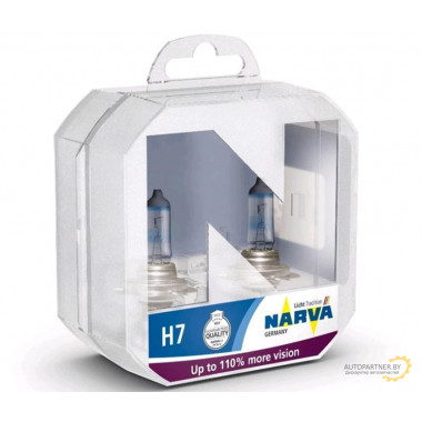 Лампа накаливания SET H7 12V 55W PX26d RANGE POWER +110 (к-т 2шт) NARVA / 48062S2
