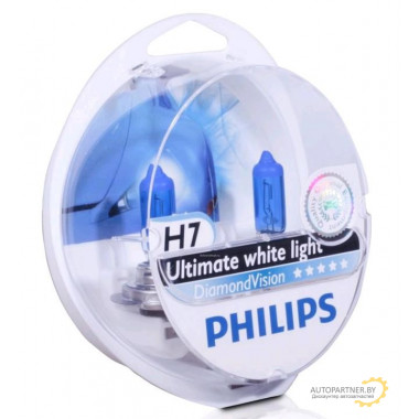 Лампа галогенная DiamondVision H7 12V 55W (2 шт.) PHILIPS / 69747928