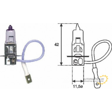 Лампа галогенная H3 12V 100W MAGNETI MARELLI / 002563100000
