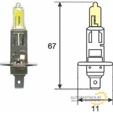 Лампа галогенная H1 12V 55W MAGNETI MARELLI / 002571100000
