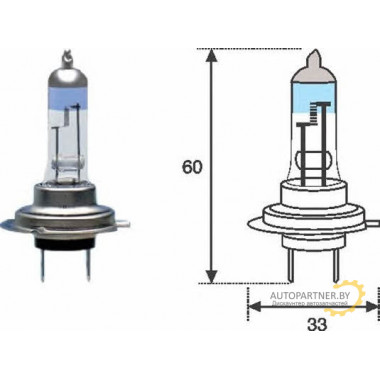 Лампа галогенная H7 12V 55W MAGNETI MARELLI / 002586100000