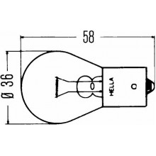 Лампа накаливания 12V 45W HELLA / 8GA002074121